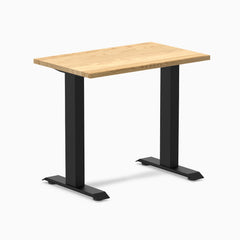 Desky Zero Mini Hardwood Desk with White Oak top and matte black steel frame.