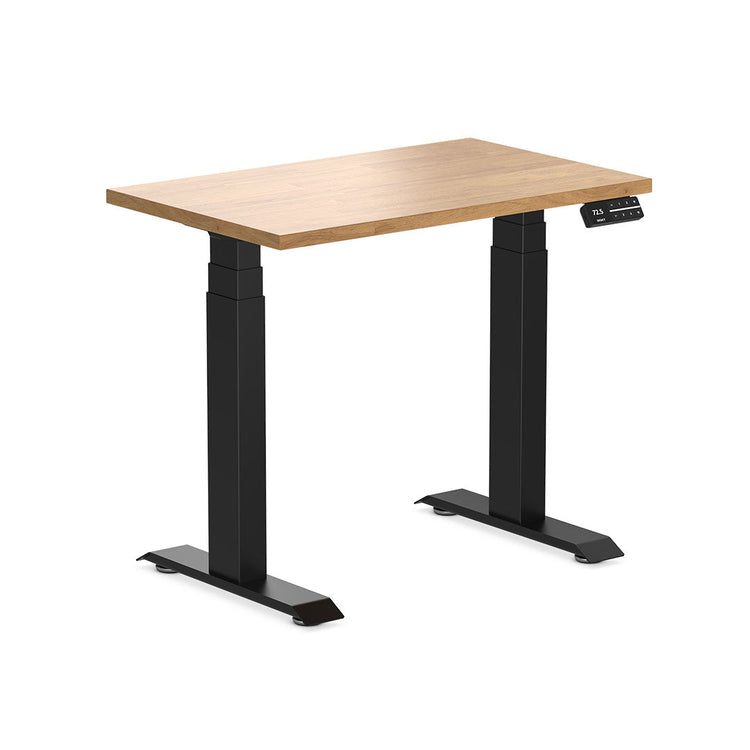 Desky Dual Mini Rubberwood Sit Stand Desk Light Oak-Desky®
