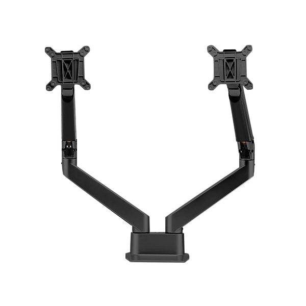 Spring-loaded Dual Monitor Mounting Arm For Two Monitors Up To 27