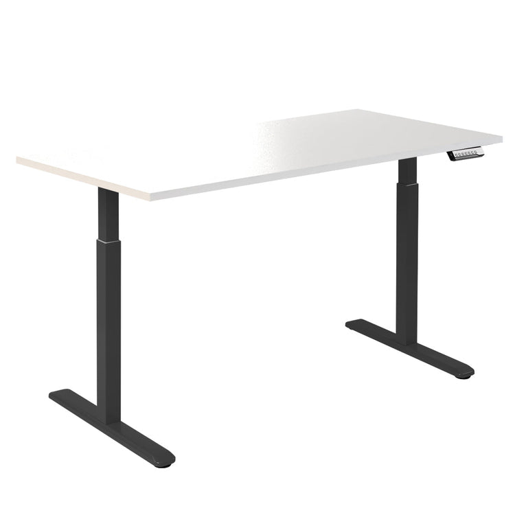 Desky Single Sit Stand Gaming Desk White 1200x750mm - Desky