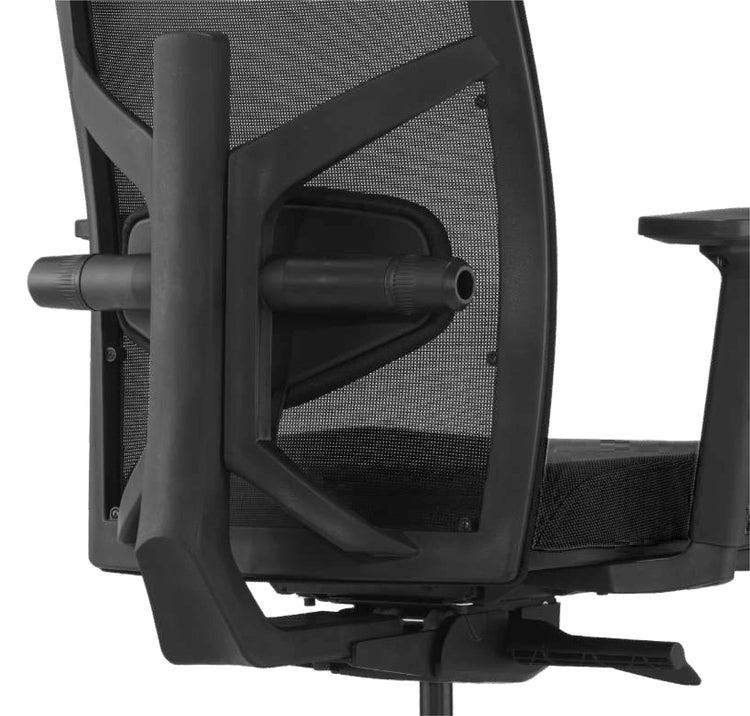 Mesh Backrest Lumbar Supp 2X Car Office Chair Truck Seat Black Cool Vent  Cushion