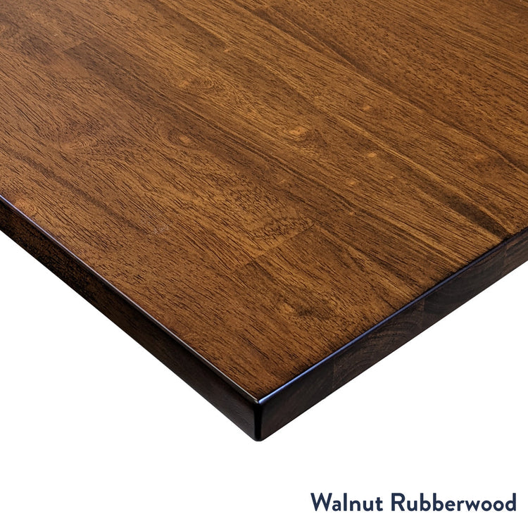 rubberwood walnut desktop finish