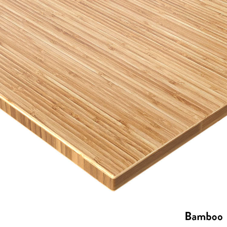 bamboo l-shaped desk
